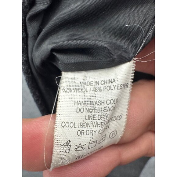 prAna Nicky Snap Mini Skirt Women's 2 Charcoal Gray Wool Blend  A Line Short - Picture 6 of 6